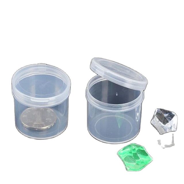 Small round plastic box mini plastic PP box round transparent plastiC box  with lids Round Clear Plastic Containers Beads Crafts - AliExpress